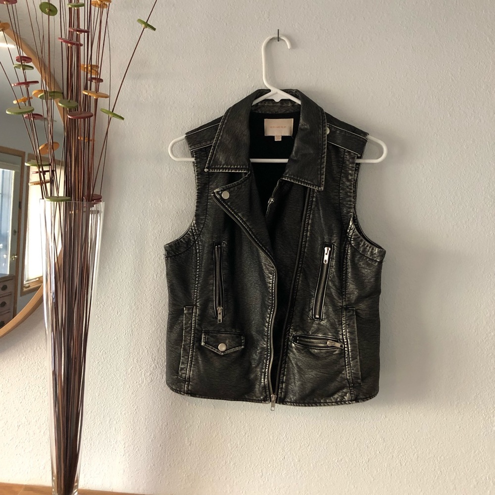 Skies are Blue Anthropology BoHo Pleather vest